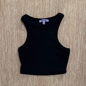 Signature8 Women's Black Sleeveless Crop Top